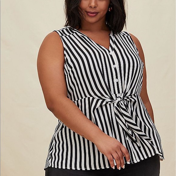 torrid Tops - Torrid Striped Blouse